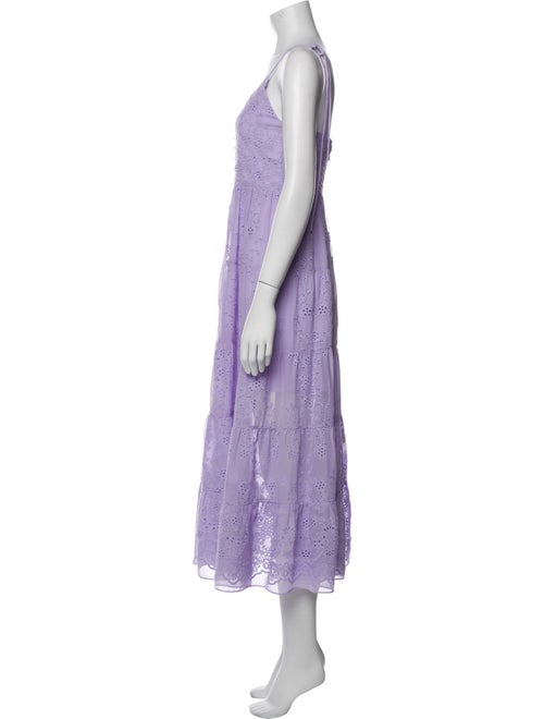 Alice + Olivia V-Neck Midi Length Dress