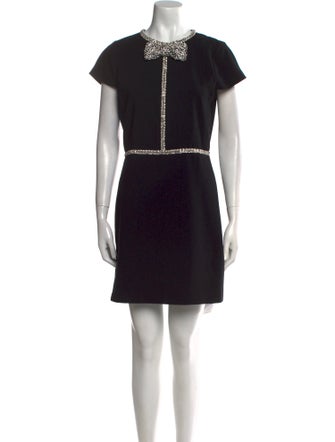 Alice + Olivia Crew Neck Mini Dress