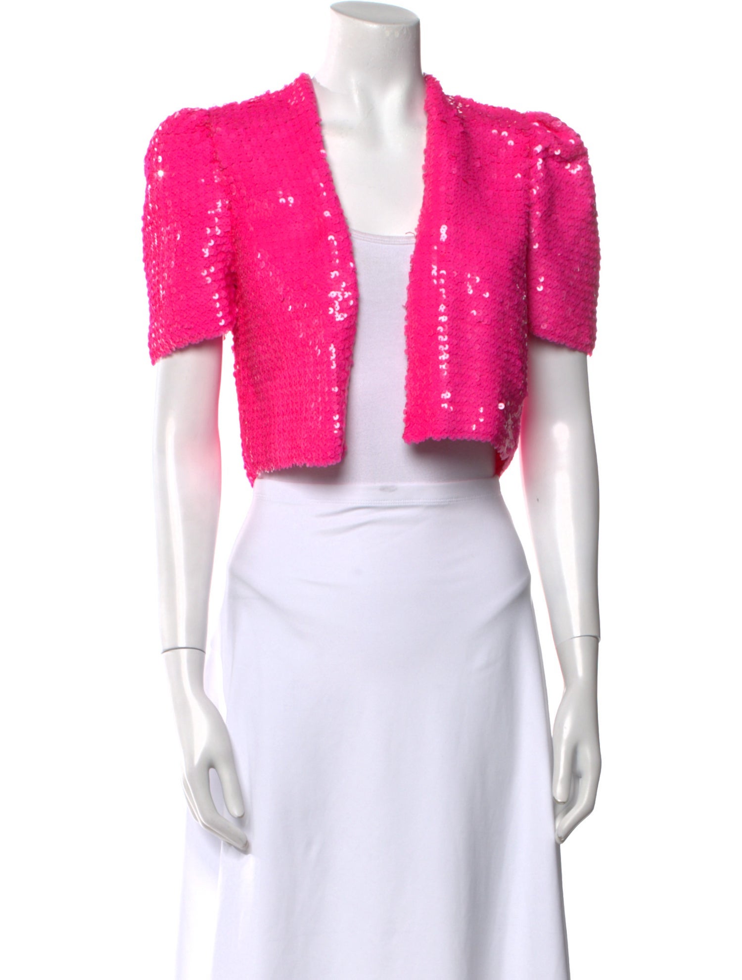 Alice + Olivia V-Neck Short Sleeve Crop Top w/ Tags