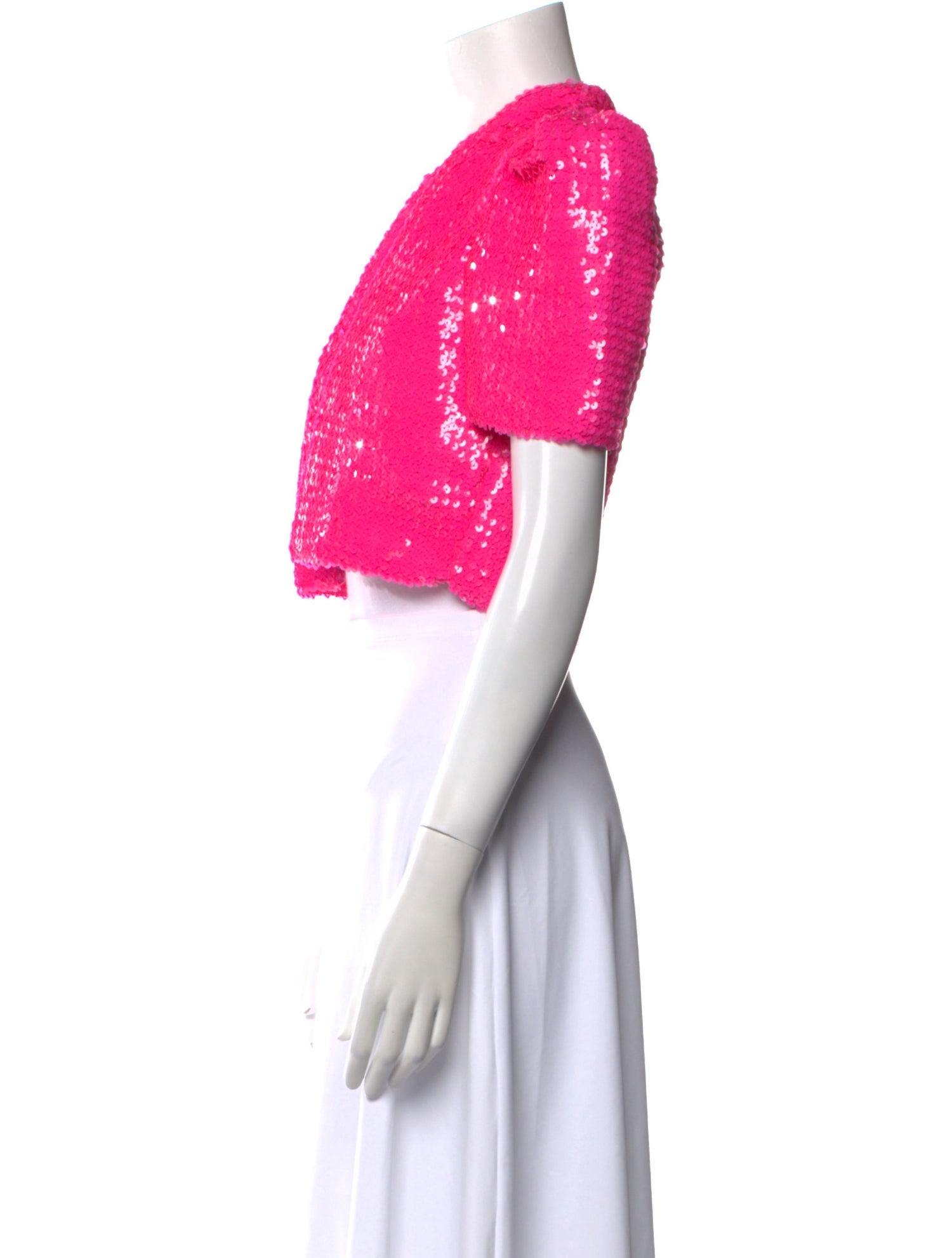 Alice + Olivia V-Neck Short Sleeve Crop Top w/ Tags