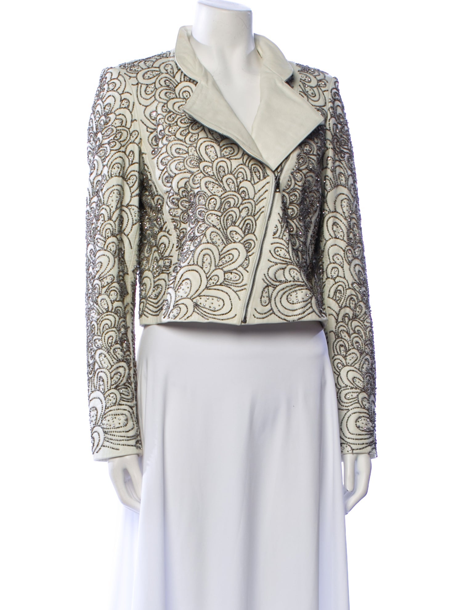 Alice + Olivia Goat Leather Printed Jacket w/ Tags