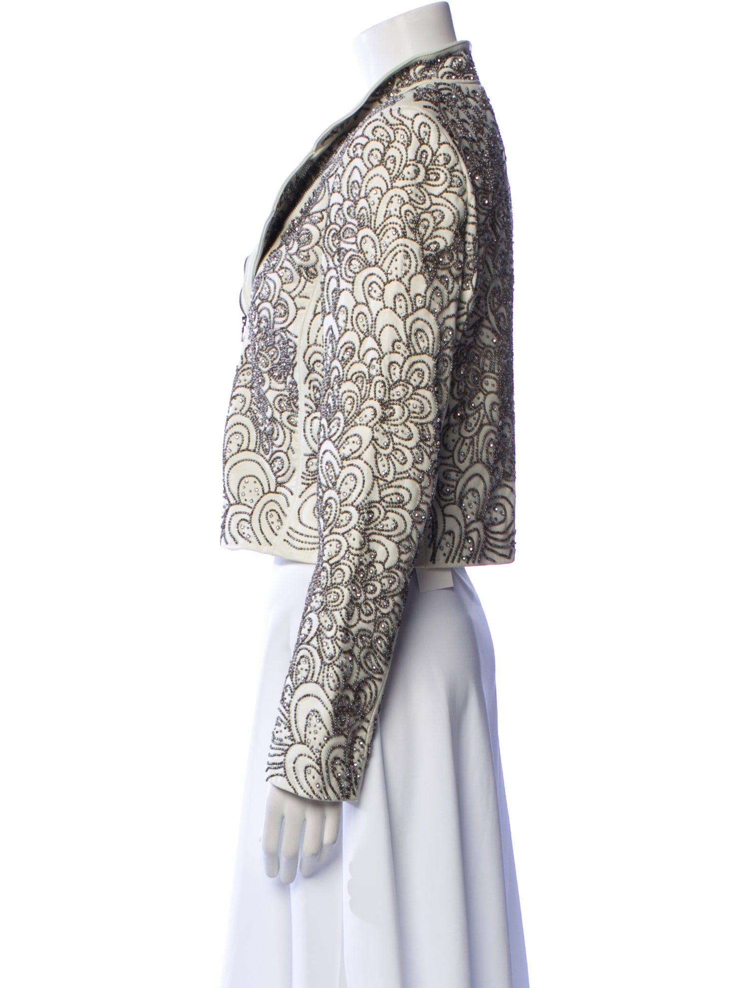 Alice + Olivia Goat Leather Printed Jacket w/ Tags