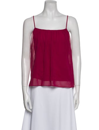 Alice + Olivia Silk Square Neckline Top