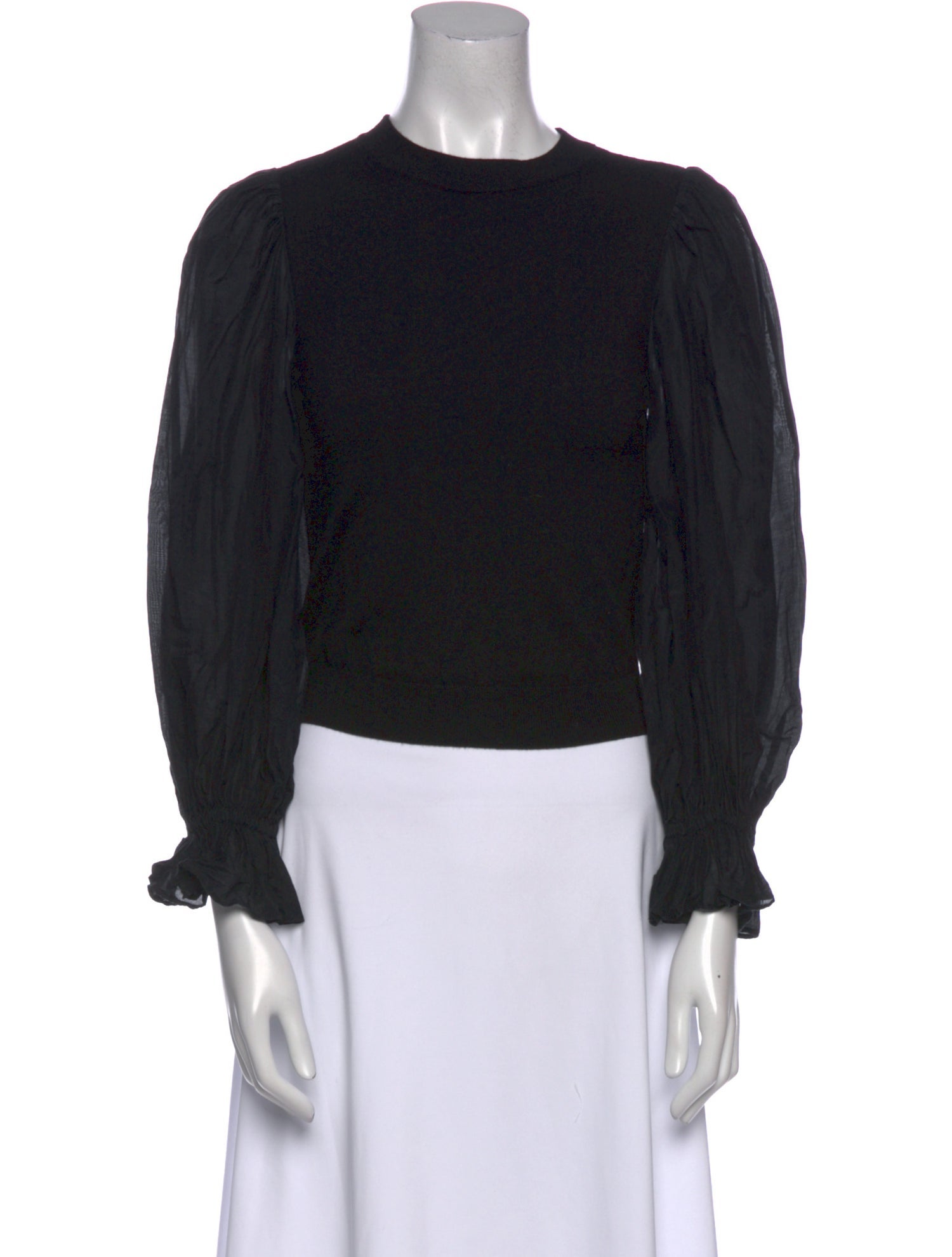 Alice + Olivia Wool Crew Neck Crop Top