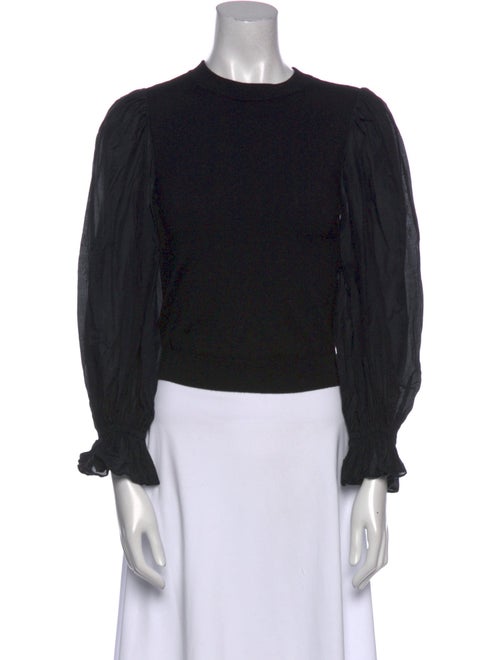 Alice + Olivia Wool Crew Neck Crop Top