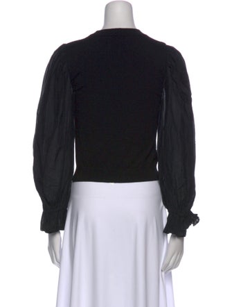 Alice + Olivia Wool Crew Neck Crop Top