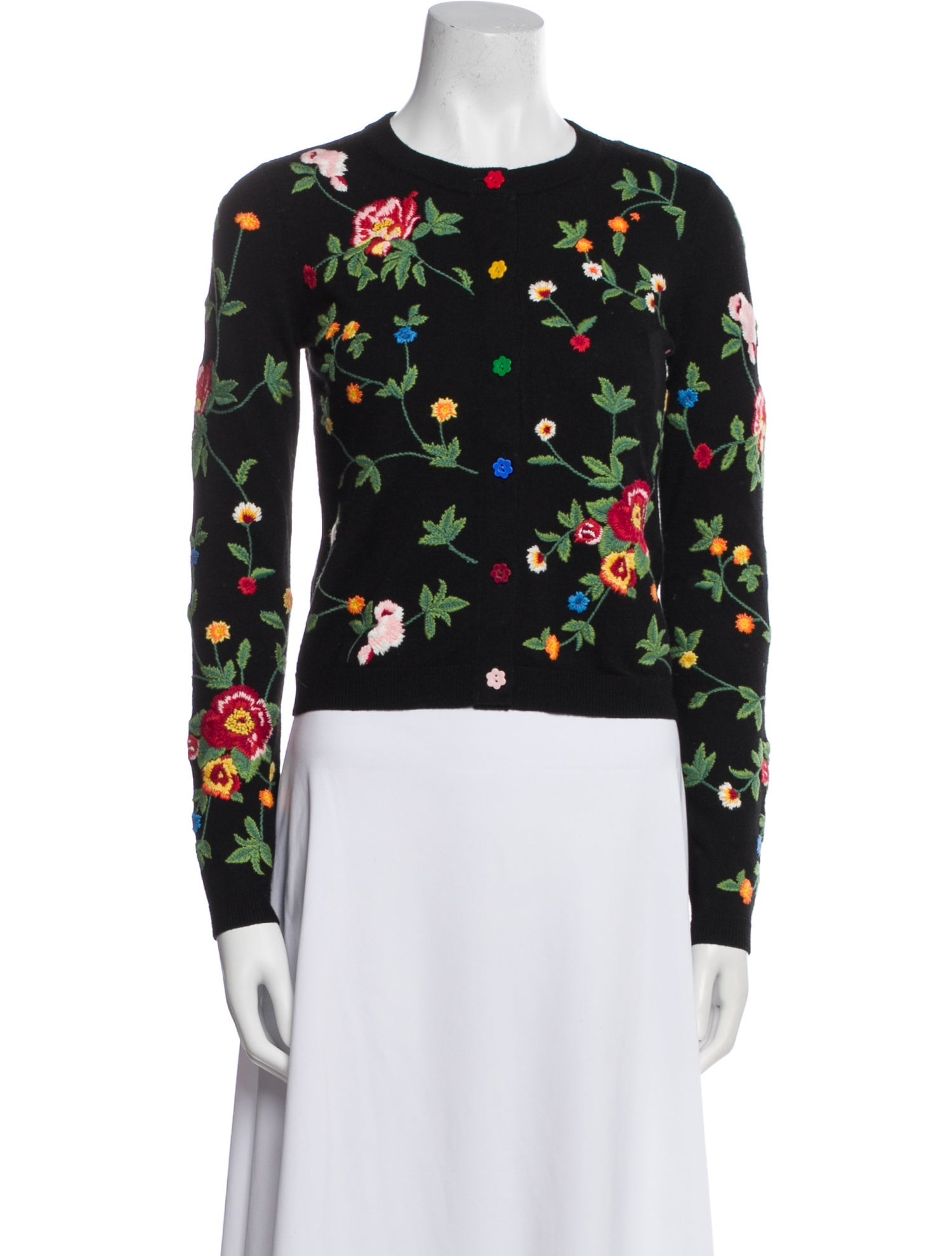 Alice + Olivia Wool Floral Print Sweater w/ Tags