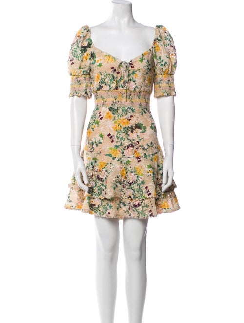 Alice + Olivia Floral Print Mini Dress