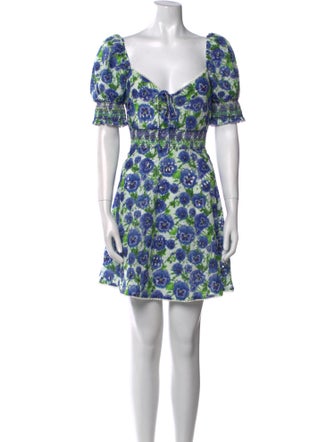 Alice + Olivia Floral Print Mini Dress