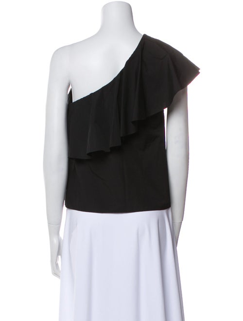 Alice + Olivia One-Shoulder Short Sleeve Crop Top