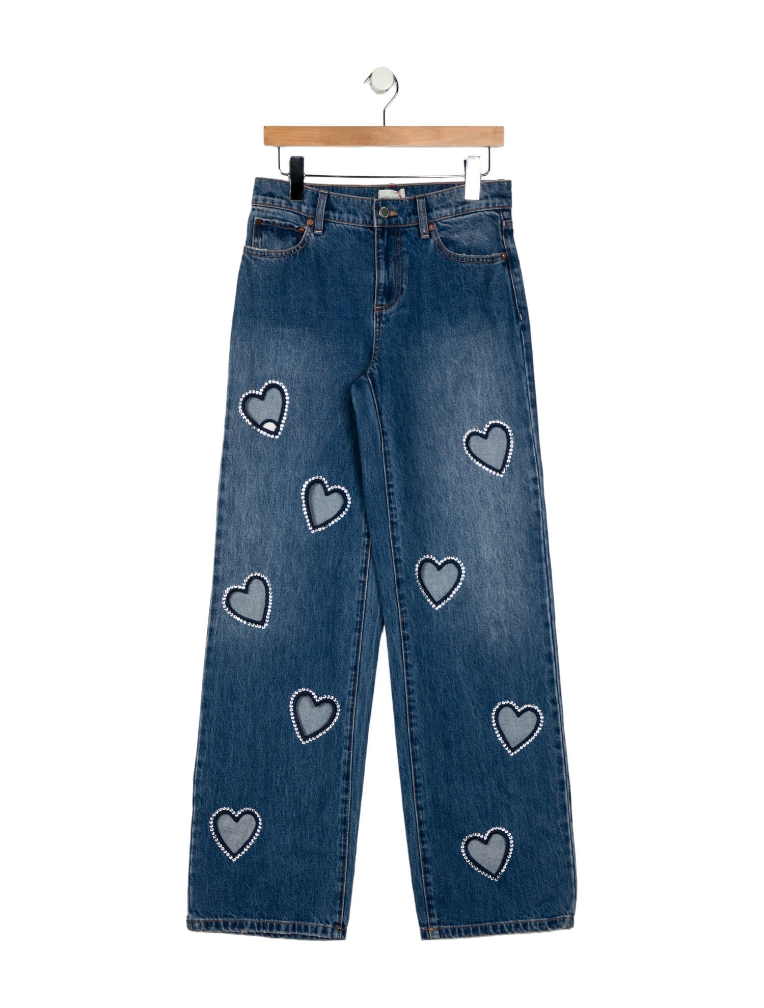 Alice + Olivia Mid-Rise Wide Leg Jeans