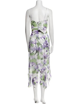 Alice + Olivia Floral Print Long Dress
