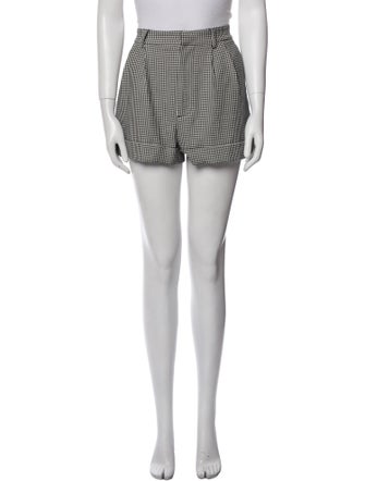 Alice + Olivia Houndstooth Print Mini Shorts