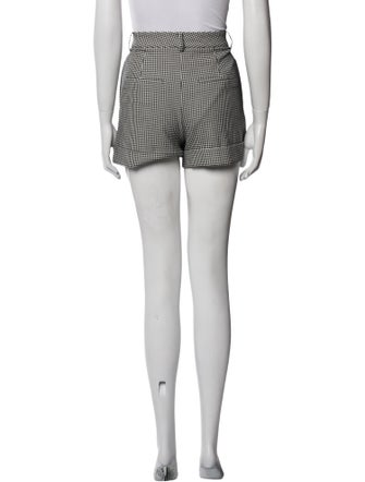Alice + Olivia Houndstooth Print Mini Shorts