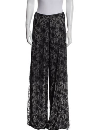 Alice + Olivia Lace Pattern Wide Leg Pants