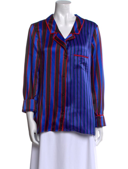 Alice + Olivia Silk Striped Blouse