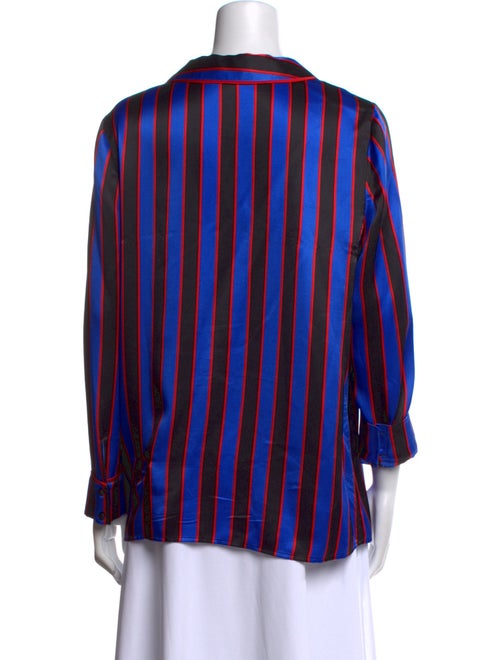 Alice + Olivia Silk Striped Blouse