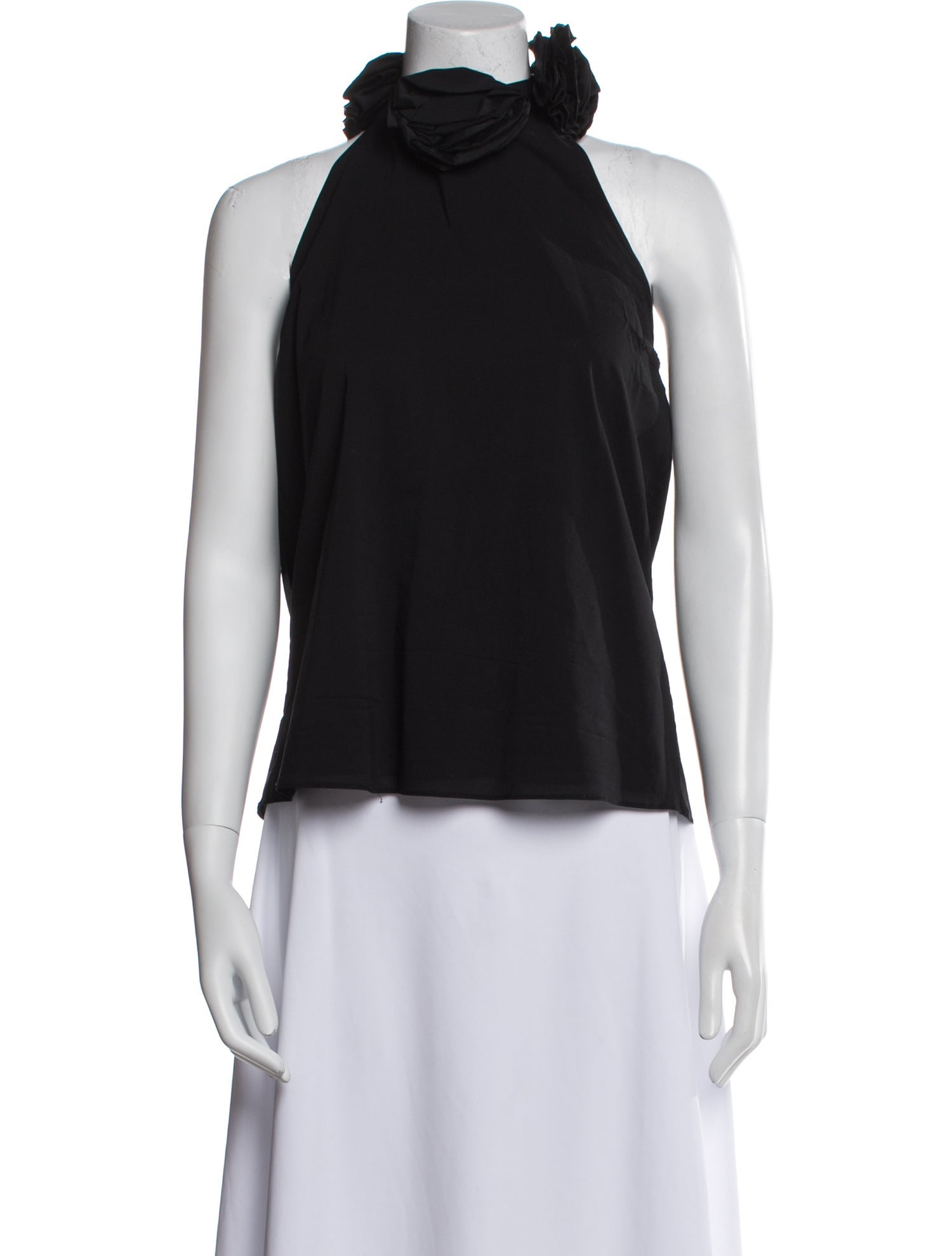 Alice + Olivia Silk Turtleneck Crop Top