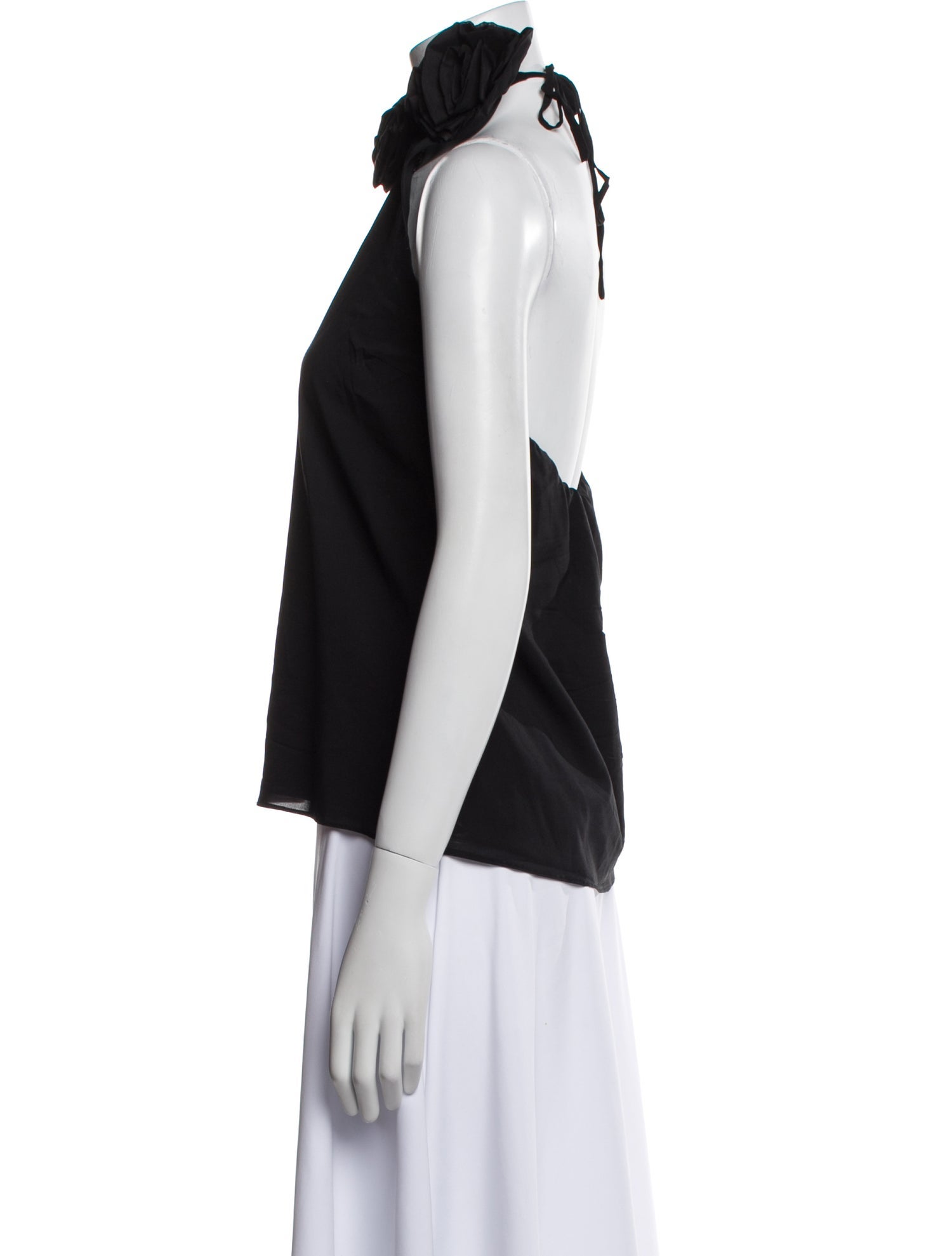 Alice + Olivia Silk Turtleneck Crop Top