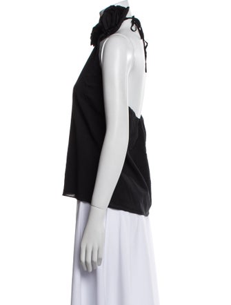 Alice + Olivia Silk Turtleneck Crop Top