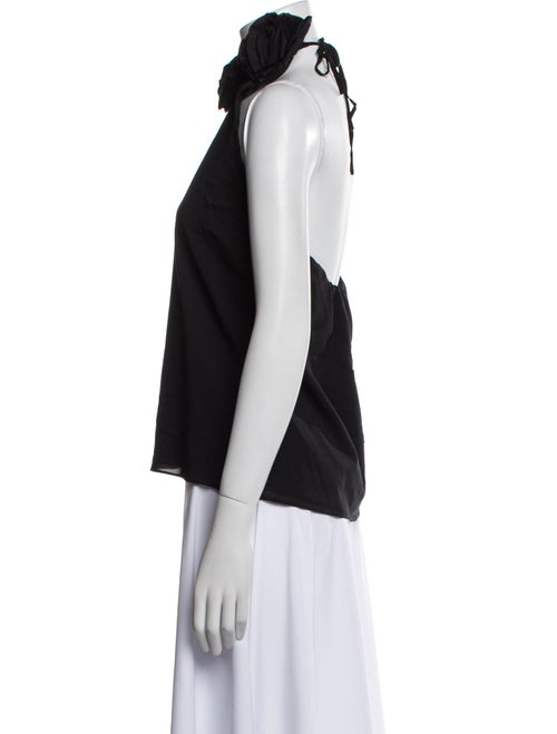 Alice + Olivia Silk Turtleneck Crop Top