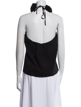 Alice + Olivia Silk Turtleneck Crop Top