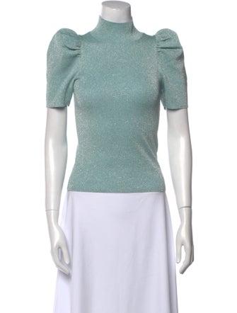 Alice + Olivia Turtleneck Short Sleeve Top