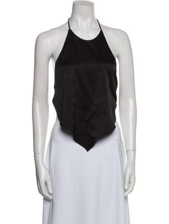 Alice + Olivia Halterneck Sleeveless Crop Top