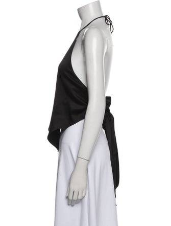 Alice + Olivia Halterneck Sleeveless Crop Top