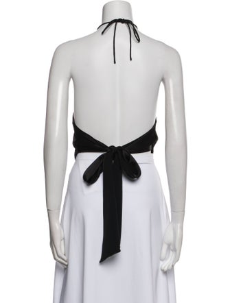 Alice + Olivia Halterneck Sleeveless Crop Top