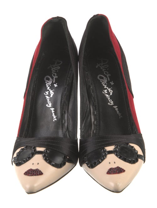 Alice + Olivia Suede Printed D'Orsay Pumps