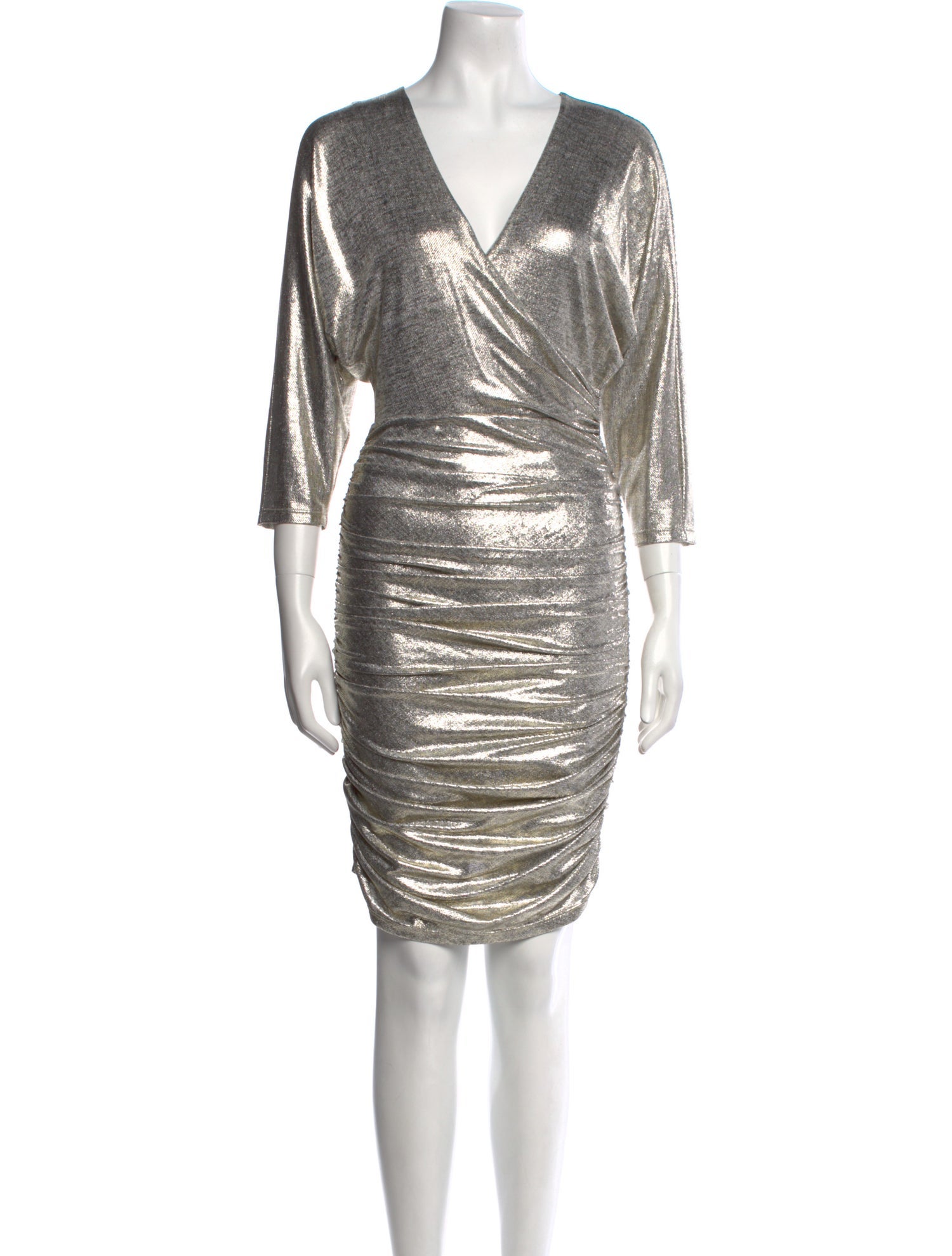 Alice + Olivia V-Neck Knee-Length Dress