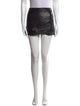 Alice + Olivia Leather Trim Embellishment Mini Skirt