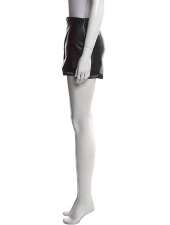 Alice + Olivia Leather Trim Embellishment Mini Skirt