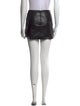 Alice + Olivia Leather Trim Embellishment Mini Skirt