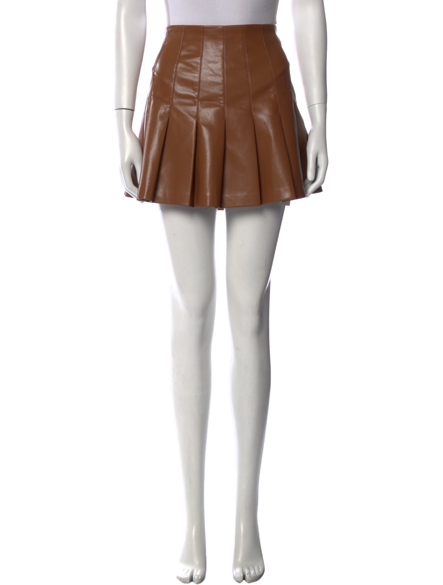 Alice + Olivia Pleated Accents Mini Skirt
