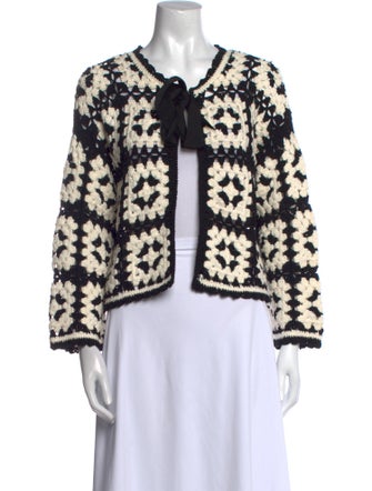 Alice + Olivia Printed Crew Neck Sweater
