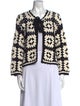 Alice + Olivia Printed Crew Neck Sweater