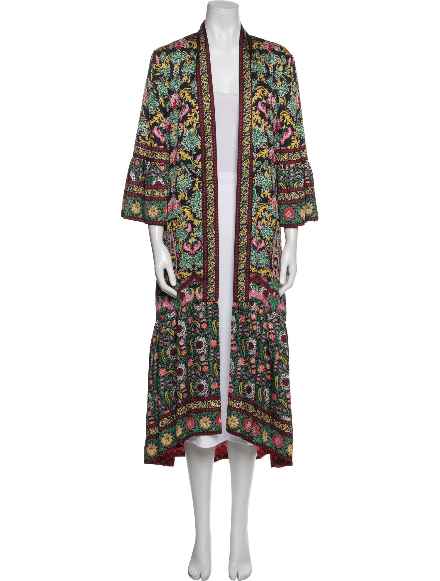 Alice + Olivia Printed Ruffle Embellishment Robe