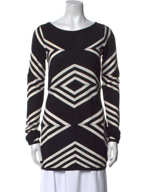 Alice + Olivia Striped Bateau Neckline Sweater