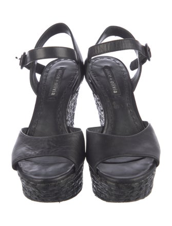 Alice + Olivia Leather Espadrilles