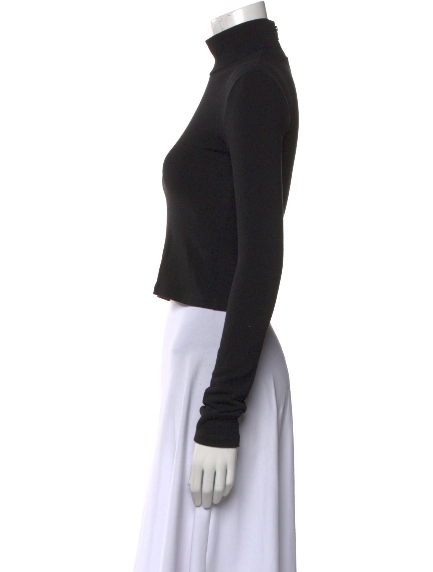 Alice + Olivia Turtleneck Long Sleeve Crop Top