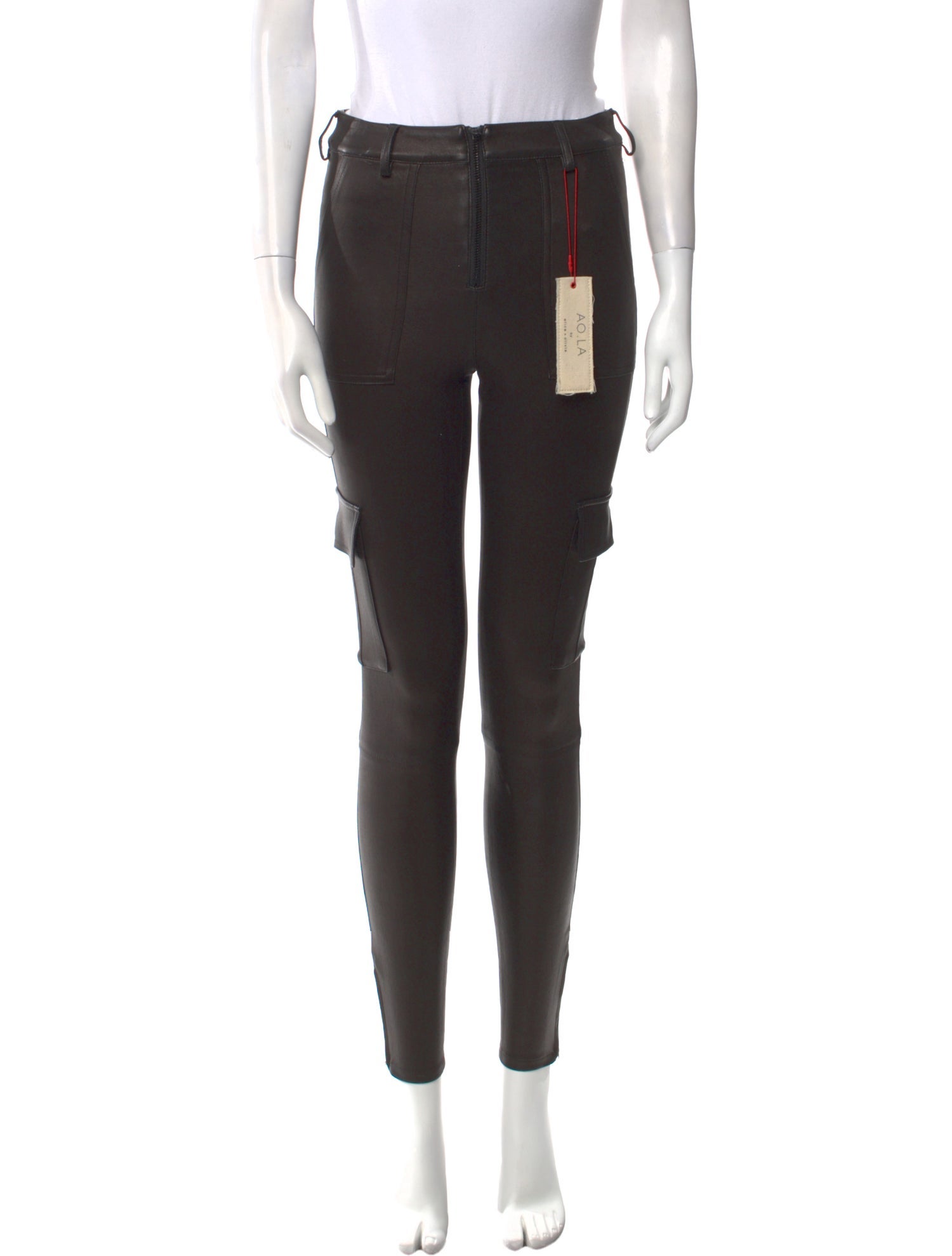 Alice + Olivia Lamb Leather Skinny Leg Pants