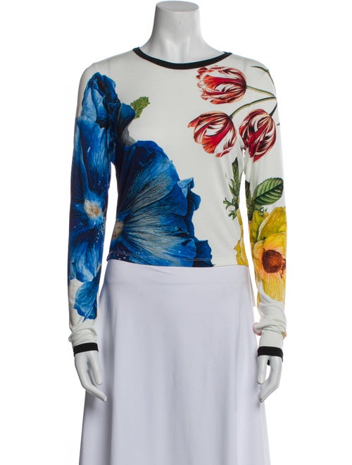 Alice + Olivia Printed Bateau Neckline Sweatshirt