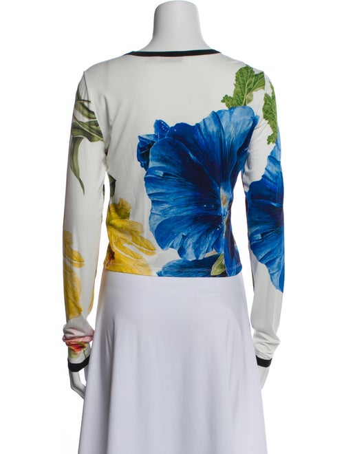 Alice + Olivia Printed Bateau Neckline Sweatshirt