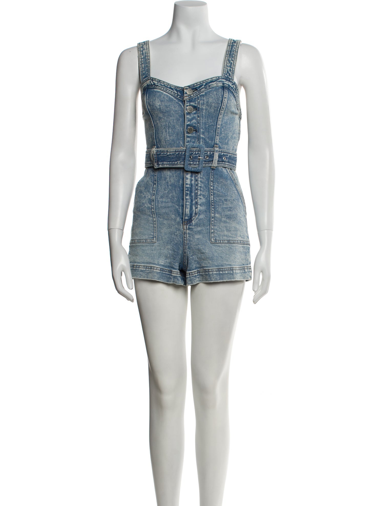 Alice + Olivia Square Neckline Romper