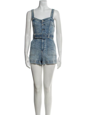 Alice + Olivia Square Neckline Romper