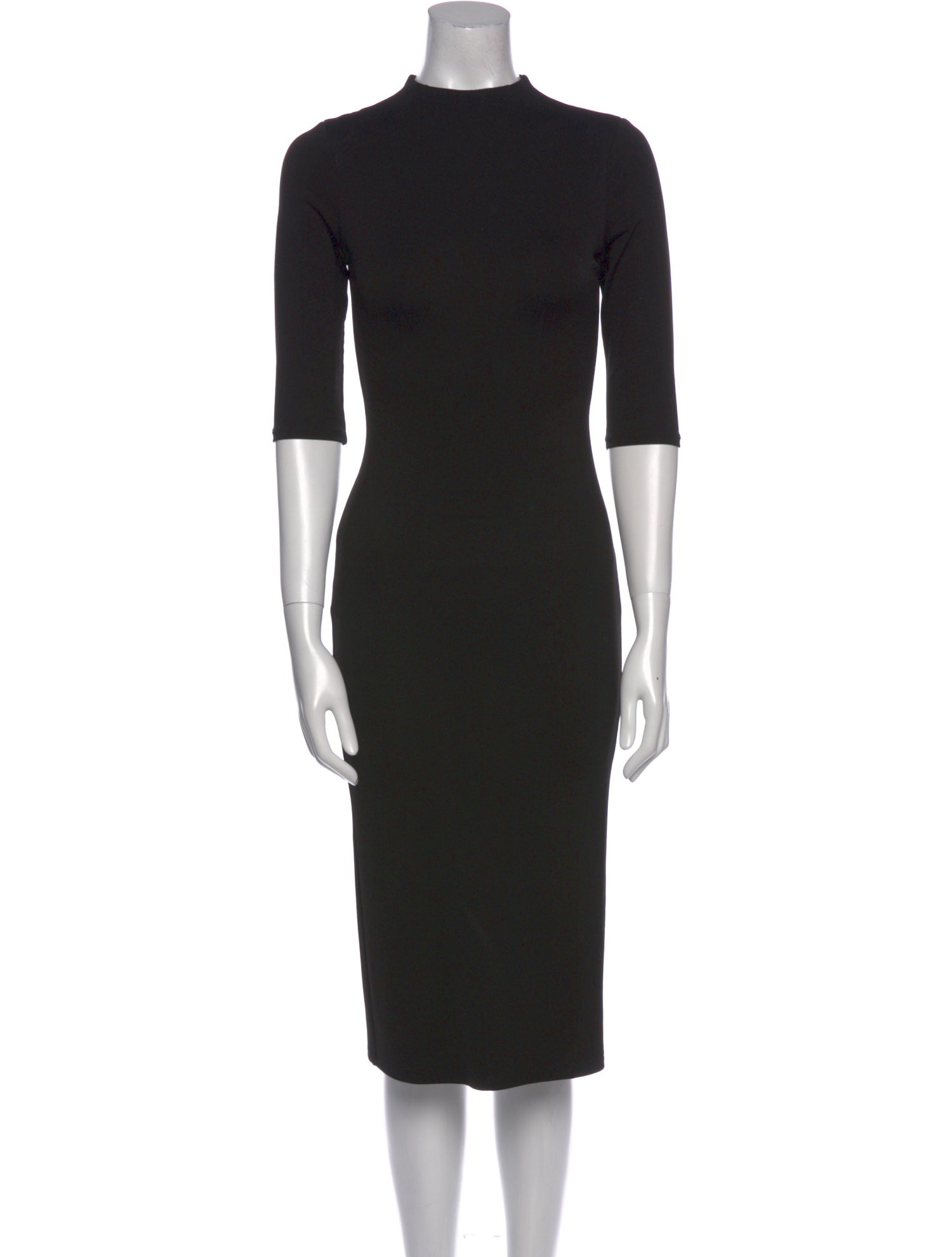 Alice + Olivia Mock Neck Midi Length Dress