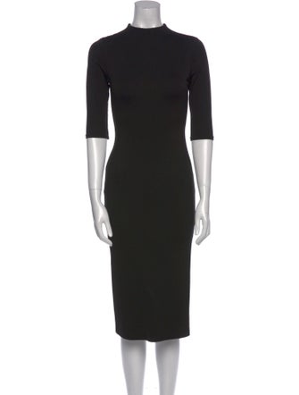 Alice + Olivia Mock Neck Midi Length Dress