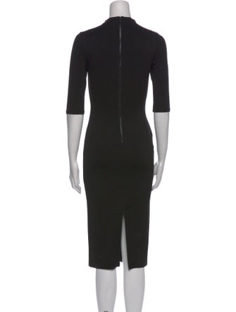 Alice + Olivia Mock Neck Midi Length Dress